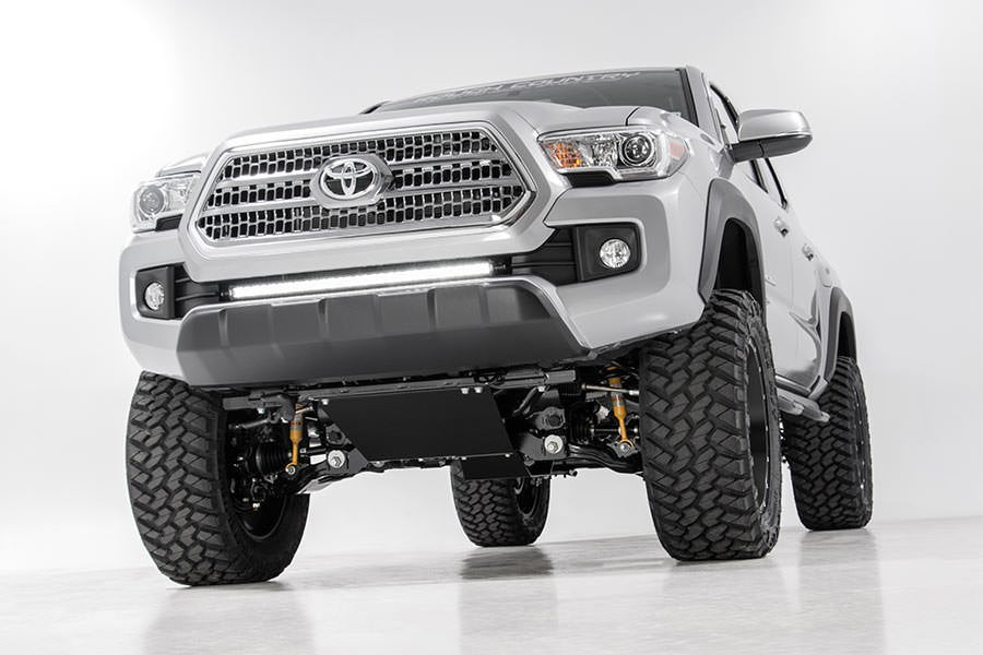 LED Light | Lower Grille Mnt | 30" Black Single Row | White DRL | Toyota Tacoma (16-23) Rough Country