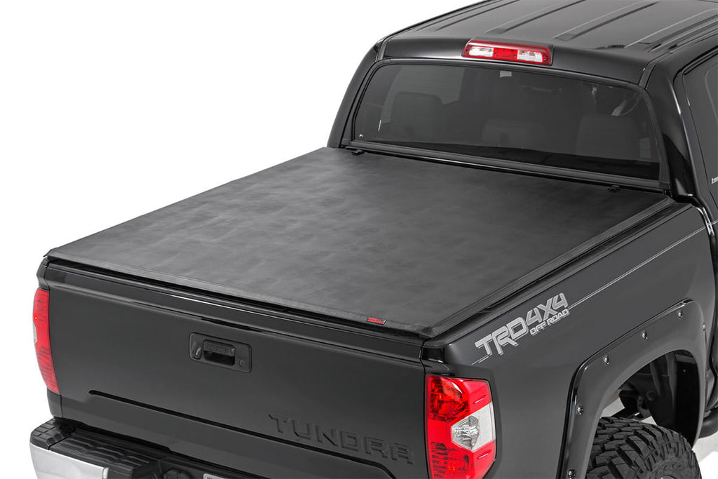 Soft Tri-Fold Bed Cover | 6'7" Bed | No OE Rail | Toyota Tundra (07-23) Rough Country