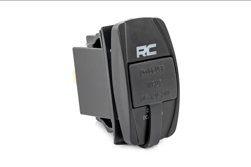 USB Switch Insert | 2x1 with Logo | Blue Back Light Rough Country
