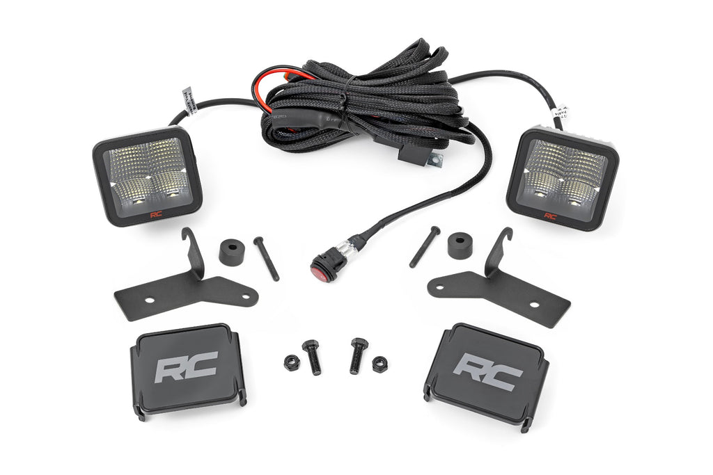 LED Light | Hinge Mnt | 2" Spectrum Pair | Jeep Gladiator JT/Wrangler 4xe/Wrangler JL (18-23) Rough Country