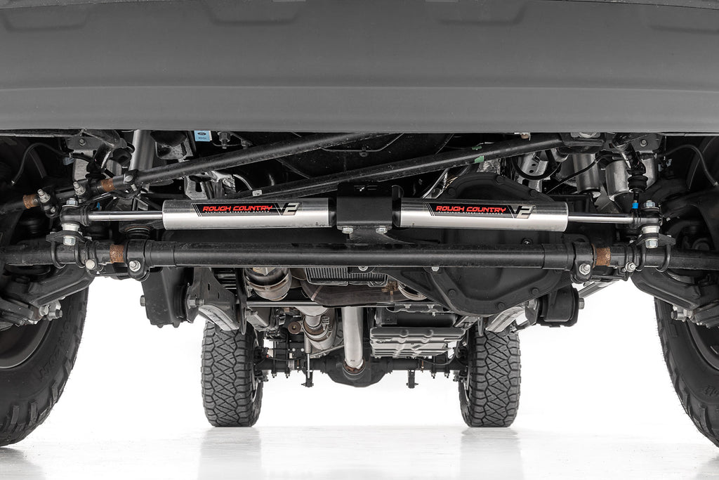 V2 Steering Stabilizer | Dual | 2-8 Inch Lift | Ford F-250/F-350 Super Duty (05-22) Rough Country