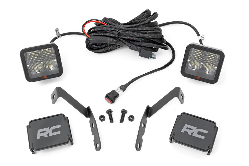 LED Light | Ditch Mount | 2" Spectrum Pair | Spot | Chevy 1500 and Chevy/GMC 2500HD/3500HD (07-14) Rough Country